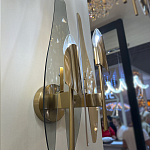 Бра с двумя плафонами дымчатого и янтарного цвета Vertical Glass варинант исполнения - 2 | Loft Concept в Омске