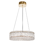 Люстра подвесная круглая из прозрачного хрусталя с золотым корпусом Selfsufficient варинант исполнения - 3 | Loft Concept в Омске