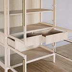 Витрина Primo со стеклянными фасадами и 2 ящиками Светлый дуб варинант исполнения - 4 | Loft Concept в Омске