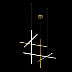 Люстра с 6-ю  пересекающимися цилиндрическими плафонами на тонких тросах Trumpet tube варинант исполнения - 3 | Loft Concept в Омске