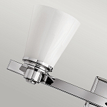 Бра для ванных комнат с белыми стеклянными конусными плафонами Hinkley варинант исполнения - 3 | Loft Concept в Омске