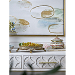 Чаша с цветочным орнаментом на бронзовых ножках Eden Garden варинант исполнения - 2 | Loft Concept в Омске