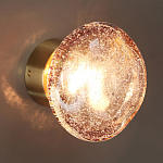 Бра с круглым плафоном из прозрачного стекла с пузырьками воздуха Effervia  варинант исполнения - 5 | Loft Concept в Омске