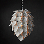 Люстра белая каплевидной формы из цветков лилии White Natural Lines варинант исполнения - 4 | Loft Concept в Омске
