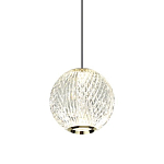 Подвесной светильник с прозрачным рифленым плафоном в форме шара Crystal Globule варинант исполнения - 1 | Loft Concept в Омске