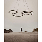 Люстра подвесная светодиодная в виде волнообразной ленты Ribbon Vortex варинант исполнения - 14 | Loft Concept в Омске