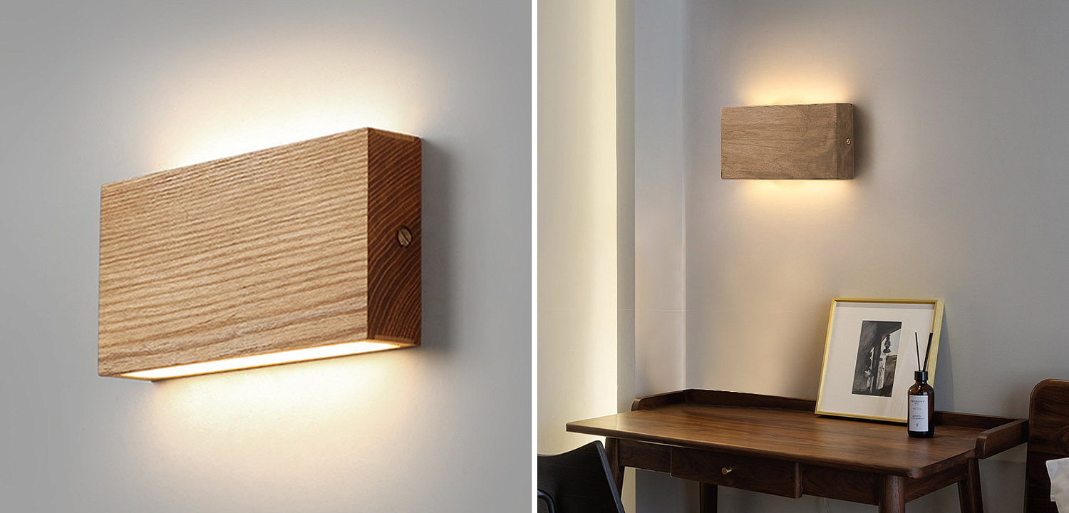 Wall Lamp Retro Square Fixtures Led Up and Down Бра Светлое дерево Wall Lamp Retro Square Fixtures Led Up and Down Бра Светлое дерево - Loft-Concept в Омске
