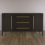 Буфет Primo с тремя ящиками и двумя фасадами Темный орех варинант исполнения - 1 | Loft Concept в Омске