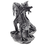 Декоративная статуэтка Дракон Dragon Black Silver Statuette варинант исполнения - 3 | Loft Concept в Омске