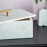 Шкатулка из белого мрамора Save Time варинант исполнения - 5 | Loft Concept в Омске