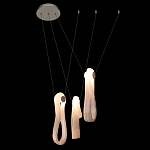 Подвесной светильник белого цвета с 3-мя изогнутыми плафонами Flow Loop варинант исполнения - 5 | Loft Concept в Омске