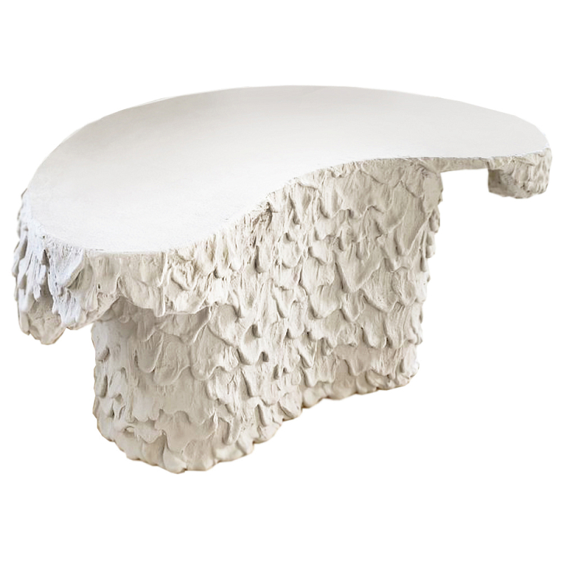 Кофейный стол природной формы Pollux White Coffee Table Молочный Кофейный стол природной формы Pollux White Coffee Table Молочный в Омске | Loft Concept