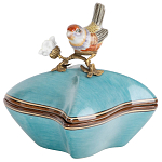 Фарфоровая шкатулка с птицей Eden Garden Blue варинант исполнения - 1 | Loft Concept в Омске