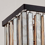 Люстра линейная прямоугольная с подвесками из натурального перламутра Nacre варинант исполнения - 3 | Loft Concept в Омске