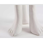 Дизайнерский журнальный стол белый на 3-х ножках в виде ступней African table варинант исполнения - 3 | Loft Concept в Омске