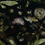 Круглый поднос из эпоксидной смолы с цветами черный Epoxy Resin Flowers Tray Black варинант исполнения - 3 | Loft Concept в Омске