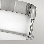 Потолочный светильник для ванных комнат цвета никель с плафоном из опалового стекла и декоративными держателями Hinkley варинант исполнения - 4 | Loft Concept в Омске