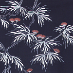 Обои ручная роспись Silk Tree Special Colourway on Empire Blue dyed silk варинант исполнения - 2 | Loft Concept в Омске