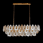 Люстра овальная с многослойными белыми и прозрачными подвесками Character Chandelier варинант исполнения - 3 | Loft Concept в Омске