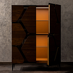 Высокий комод с узором из шпона на фасаде Sahara варинант исполнения - 2 | Loft Concept в Омске