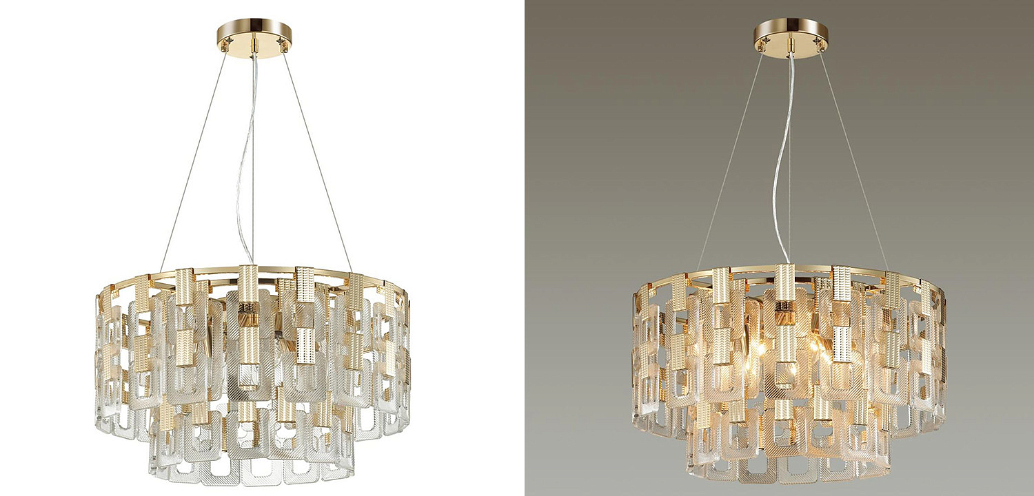 Люстра Ribbed Elements Pendant Round 52 Люстра Ribbed Elements Pendant Round 52 - Loft-Concept в Омске