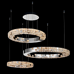 Люстра из 3-х колец с мозаичным хрустальным оформлением Sparks of Crystal варинант исполнения - 3 | Loft Concept в Омске