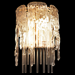 Бра с эффектом стекающего стекла и прозрачными трубками Textured Glass варинант исполнения - 3 | Loft Concept в Омске