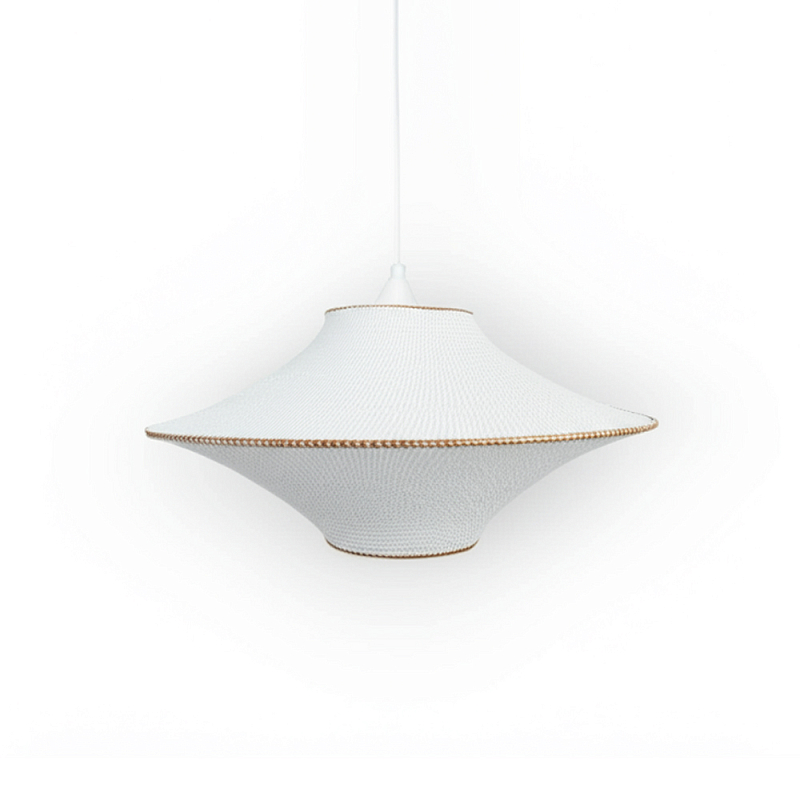 Подвесной вязаный белый светильник «Звезда Востока 01» Белый в Омске | Loft Concept 