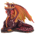 Декоративная статуэтка Дракон Красный Red Dragon with Orange Wings Statuette варинант исполнения - 1 | Loft Concept в Омске
