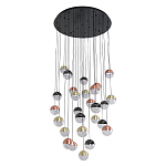 Люстра каскадная с черным круглым основанием 27 подвесов Celestial Waltz варинант исполнения - 2 | Loft Concept в Омске