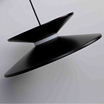 Бра черного цвета с двойным абажуром в форме конусов Obsidian Touch варинант исполнения - 3 | Loft Concept в Омске