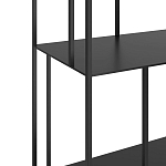 Стеллаж из металла широкий Wide Menzie Metal Rack Black варинант исполнения - 3 | Loft Concept в Омске