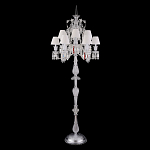 Торшер с 12-ю белыми текстильными абажурами и хрустальными подвесками Lustre Reverie варинант исполнения - 1 | Loft Concept в Омске