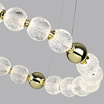 Люстра подвесная кольцевая с прозрачными рифлеными шарообразными плафонами Crystal Globule варинант исполнения - 4 | Loft Concept в Омске