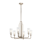  Люстра с прозрачными рифлеными цилиндрическими плафонами Kichler варинант исполнения - 22 | Loft Concept в Омске