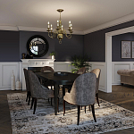 Люстра цвета латунь с 6-ю лампами в форме свечей в классическом стиле Hinkley варинант исполнения - 8 | Loft Concept в Омске