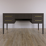 Большой Рабочий стол Primo с 5 выдвижными ящиками Темный орех варинант исполнения - 1 | Loft Concept в Омске