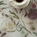 Круглый журнальный столик со столешницей из эпоксидной смолы Epoxy Resin Flowers Coffee Table варинант исполнения - 11 | Loft Concept в Омске