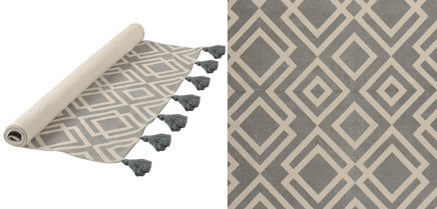 Ковер Double Rhombus Carpet grey Ковер Double Rhombus Carpet grey - Loft-Concept в Омске