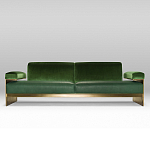 Эксклюзивный Диван в стиле Арт-деко Phoenix с элегантными латунными элементами  варинант исполнения - 1 | Loft Concept в Омске