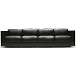 Дизайнерский кожаный диван черный Poltronova Saratoga Sofa варинант исполнения - 3 | Loft Concept в Омске