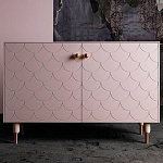 Дизайнерский комод розовый с фактурным фасадом Tiles варинант исполнения - 1 | Loft Concept в Омске
