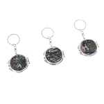 Зеркало брелок карманное двухстороннее из натурального камня Серафинит Stone Mirrors варинант исполнения - 8 | Loft Concept в Омске