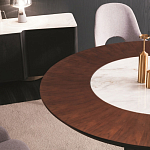 Обеденный стол круглый на чёрном фигурном основании Bosnia dinning table  варинант исполнения - 1 | Loft Concept в Омске