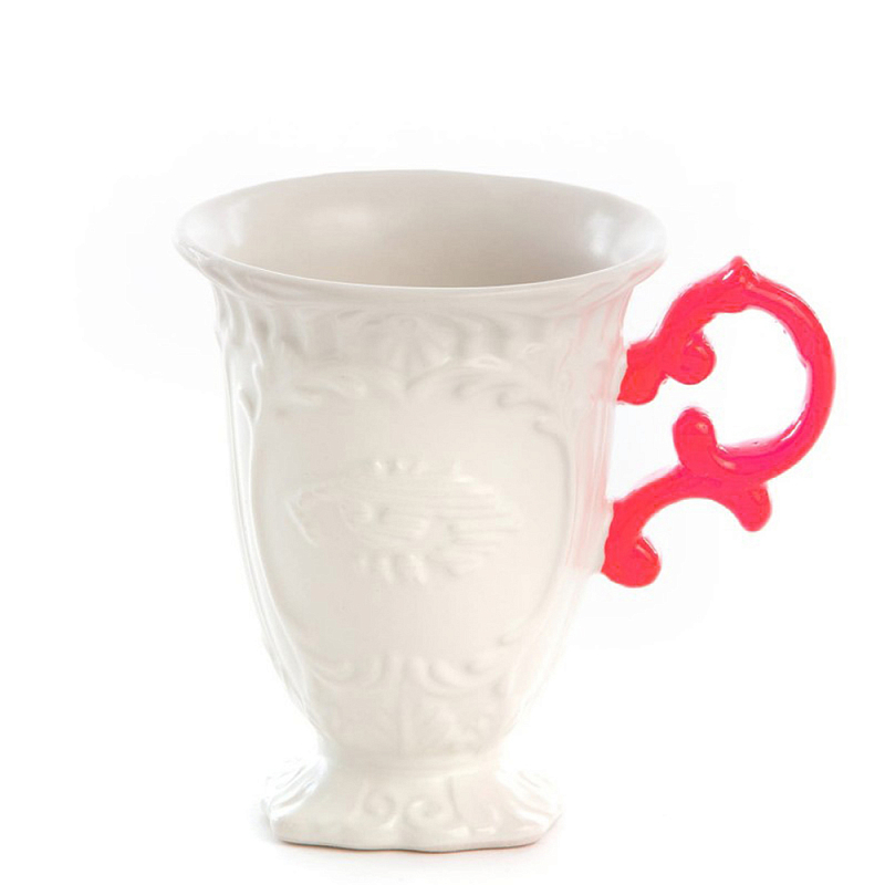 Кружка Seletti I-Mug Fuchsia Белый Фуксия в Омске | Loft Concept 