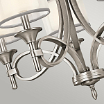 Люстра с белыми тканевыми абажурами в прозрачных стеклянных цилиндрах Kichler варинант исполнения - 8 | Loft Concept в Омске