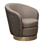 Кресло вращающееся черно-золотая рогожка Julia Armchair Golden Belt варинант исполнения - 1 | Loft Concept в Омске