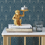 Подсвечник золотая обезьяна с блюдцем Golden Monkey варинант исполнения - 1 | Loft Concept в Омске