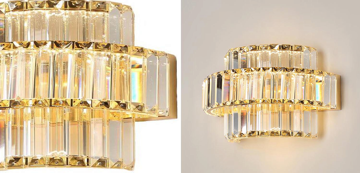 Бра Crystal Shine Linda Gold Wall Lamp B Бра Crystal Shine Linda Gold Wall Lamp B - Loft-Concept в Омске