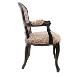 Полукресло с мягкой обивкой из льна на 4-х ножках из массива березы Gladys Armchair варинант исполнения - 1 | Loft Concept в Омске